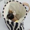 Women Stripe Comestic Case Clutch Pouch Canvas Makeup Storage Bag Women Handbag Portable Toiletry Travel Organizer Case
