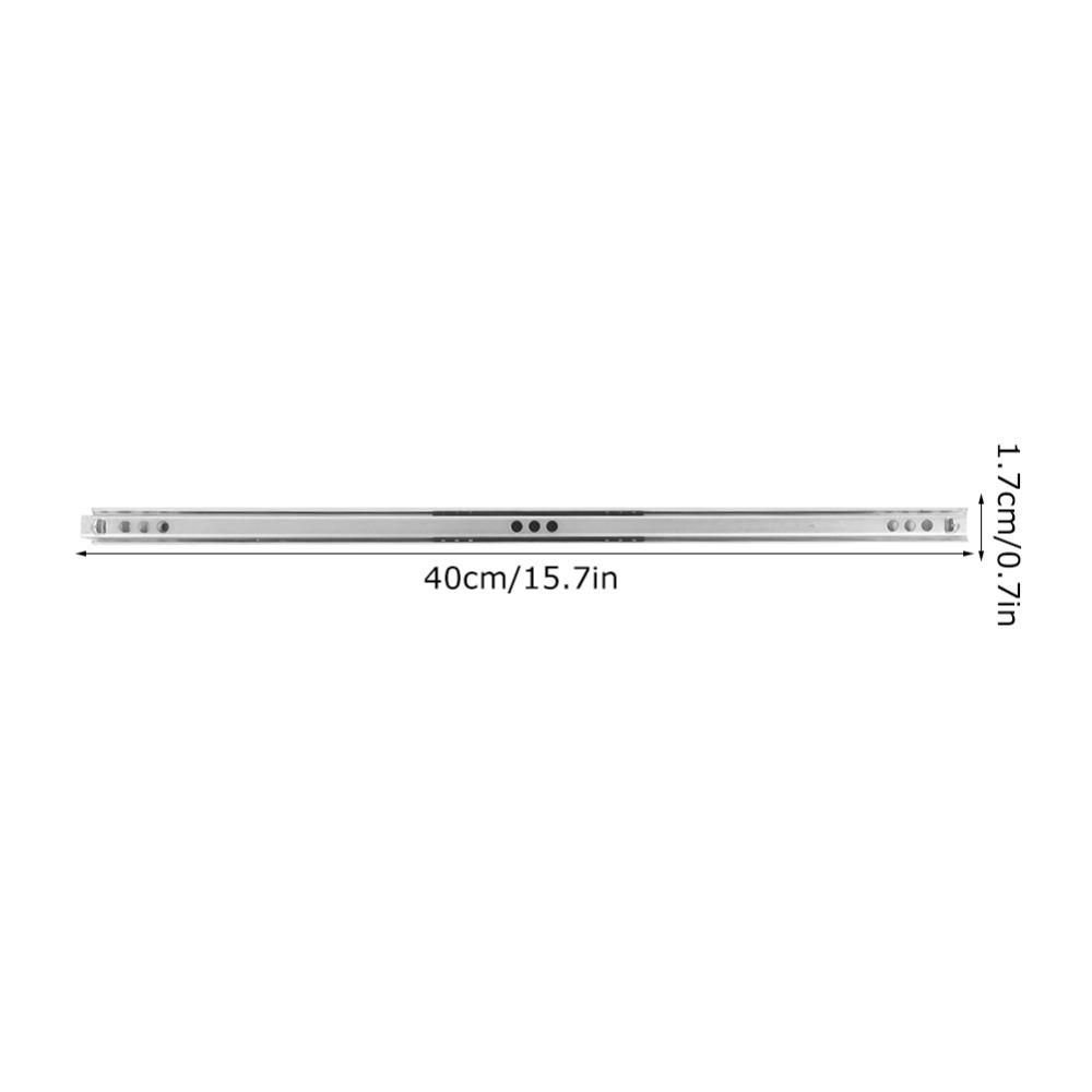 2Pcs Cold-Roll Steel Sheet Drawer Slide Rail Two Way Slide Drawer Slide Track Dresser