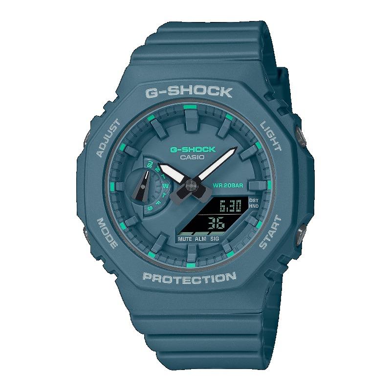 Casio Мужские кварцевые часы с аналоговым дисплеем, ударопрочные, водонепроницаемые 200 м, из смолы GMA-S2100GA-3A