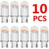 10 PCS T10 W5W LED Signal Light for Car Bulb Glass Housing COB 7000K White 12V Auto Interior Wedge Side Door Dome Reading Lamps