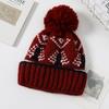 Новая осенне-зимняя вязаная шапка в корейском стиле в стиле Fair Isle для женщин, ретро, подчеркивающая лицо, маленькая шапка-пуловер, теплая шерстяная шапка