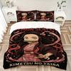3pcs Kimetsu no Yaiba Printed Quilt Set - Soft and Comfortable Quilt Cover for Bedroom, Guest Room and Dormitory Decorative Bedding Set 1 Du