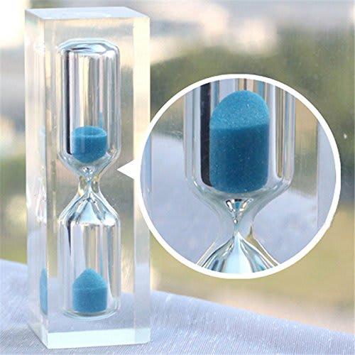 1 Piece Mini Hourglass Sandglass Timer 3 Minutes for Kids Bruth Teeth Healthy Gift - Yellow