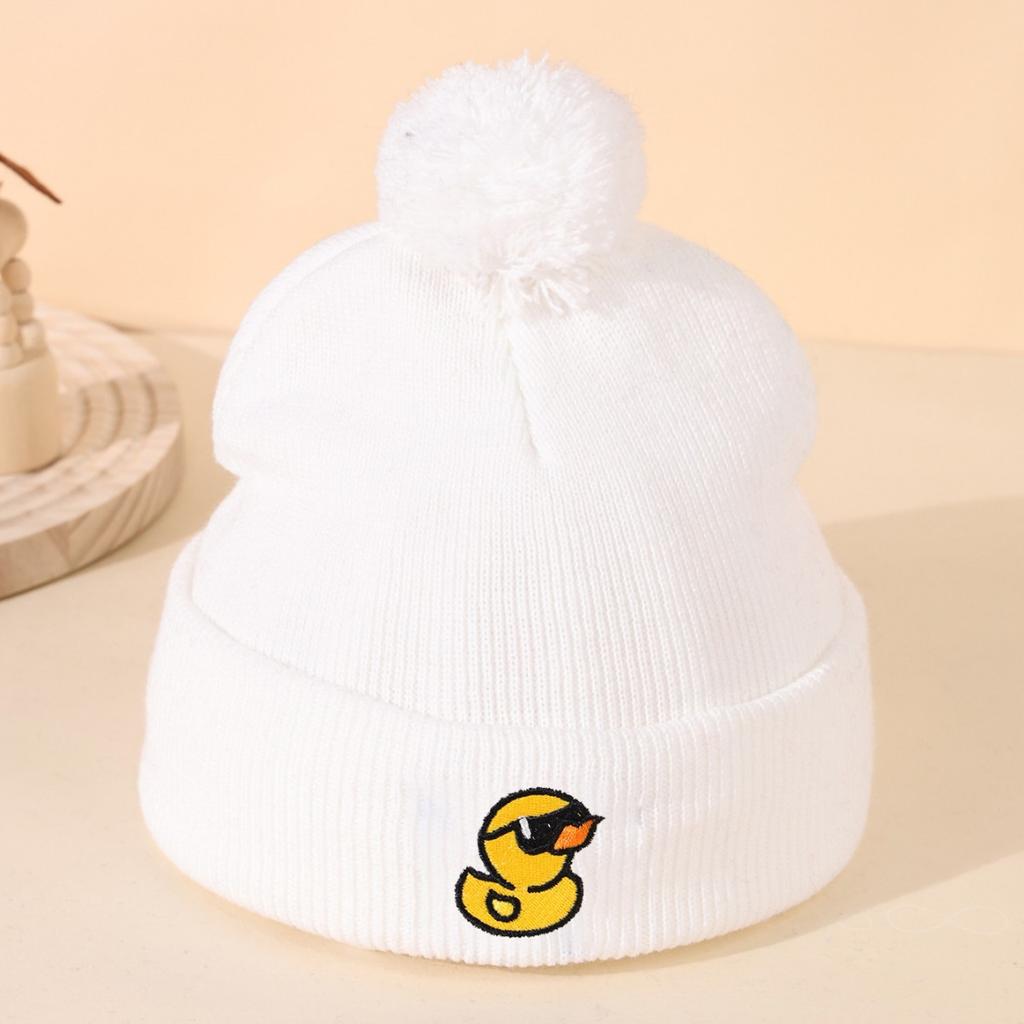 /Autumn And Winter Boys And Girls With The Same Casual Simple Versatile Trend Hairball Hat