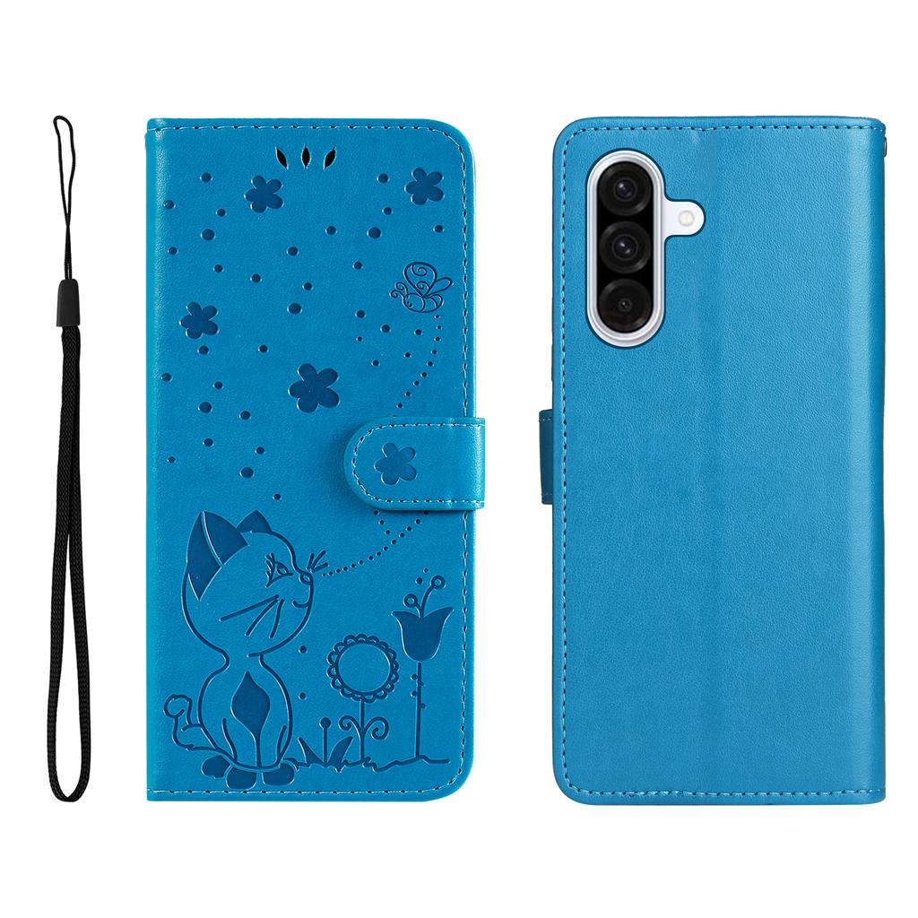 For Samsung Galaxy A36 5G Leather Wallet Case Cat Bee Pattern Phone Cover Stand
