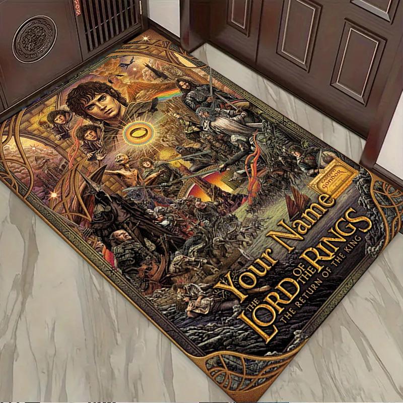 Name Custom Lord Rings Carpet Rug for Living Room Bedroom Home Sofa Decoration,Kids play Non-slip Floor Mat
