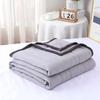 Washed Cotton Summer Cool Blanket, Solid Color Air Conditioner, Washable, Single Student, Child, Adult Summer Blanket  Edredon