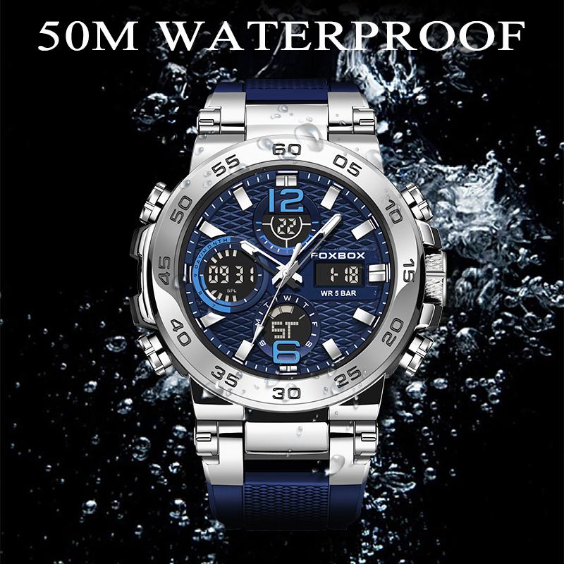 LIGE новые модные мужские часы 50 м водонепроницаемые светящиеся спортивные кварцевые часы автоматические наручные часы с датой и временем