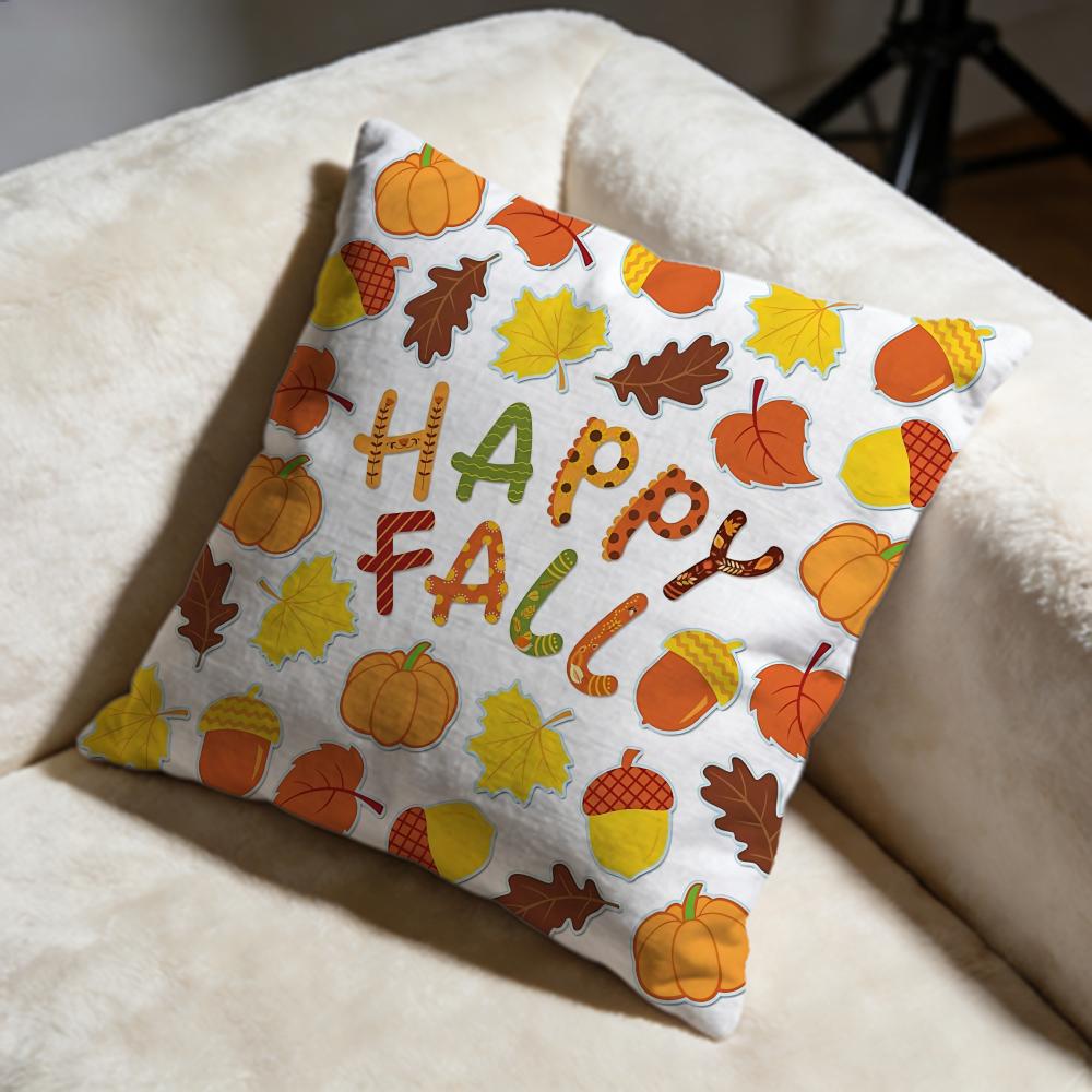 Maple Leaf Vintage Print Cushion Cover Soft Decorative Pillow Case Suitable for Bedroom Sofa Car Travel Use