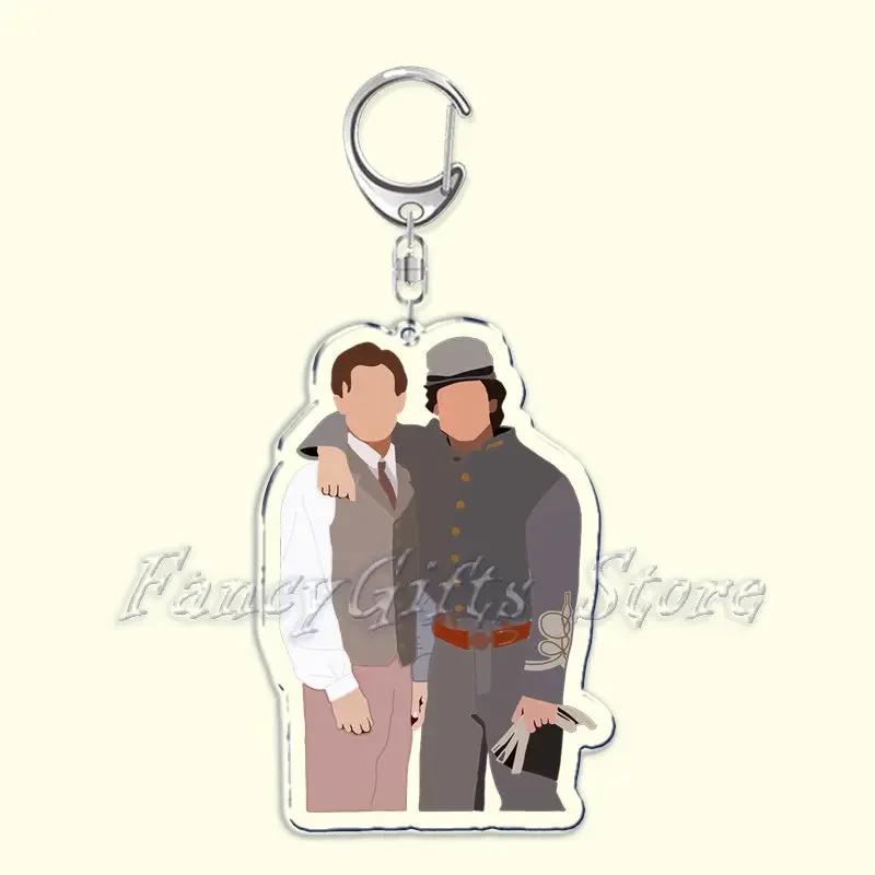 Акриловый брелок Дневники Вампира для Аксессуаров Сумки Дамон Елена Стефан Подвеска Кольцо для Ключей Брелоки Украшения Подарок для Пары