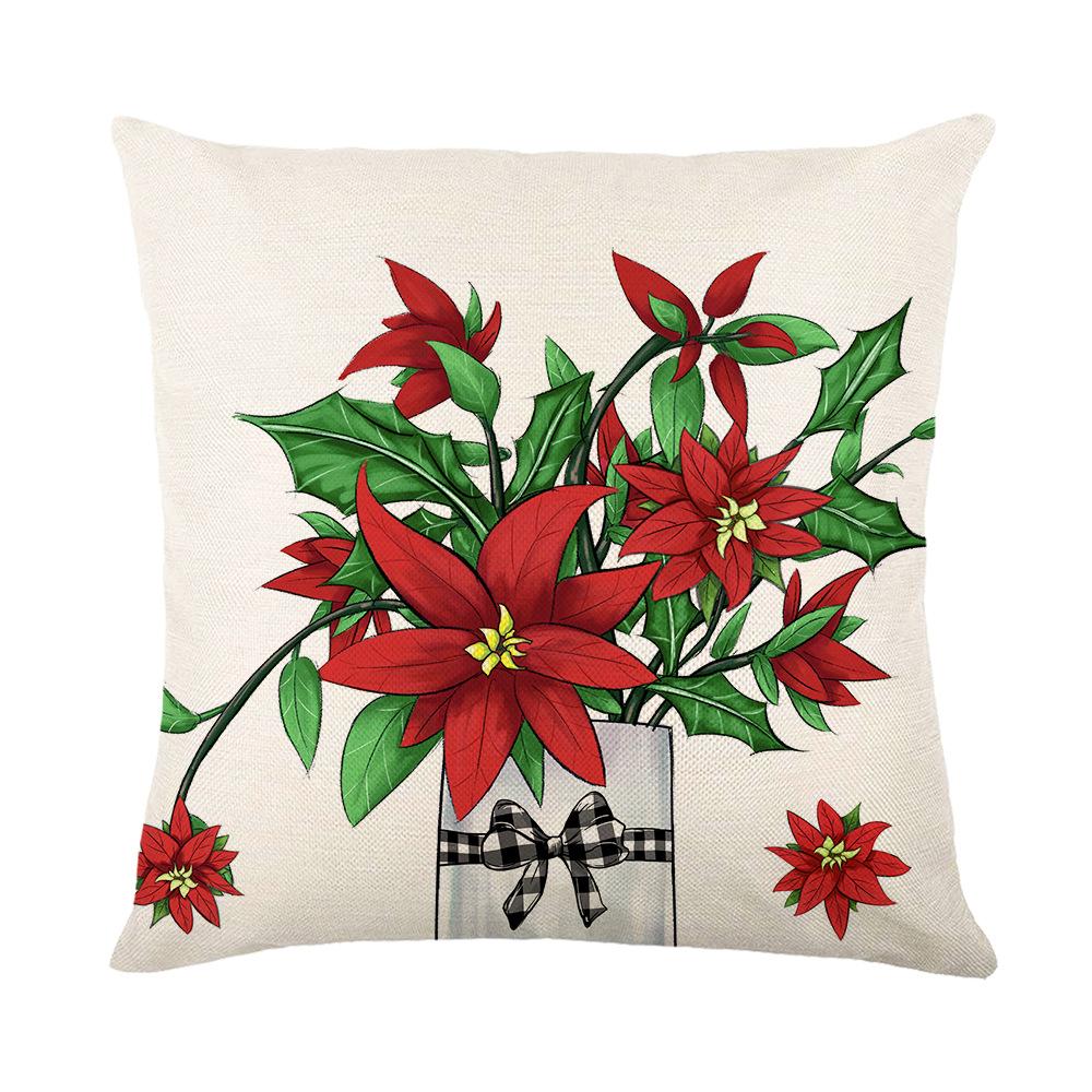 Nordic New Christmas Pillow Cover Striped Letter Print Home Sofa Cushion Cushion