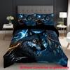 2/3Pcs 3D Wolf Animal Dreamcatcher Print Duvet Cover Set (1 Duvet Cover + 1/2 Pillowcase, Without Core), Soft Comfortable