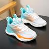 Boys sports shoes students lightweight non-slip skipping rope running shoes summer breathable button children's white shoes