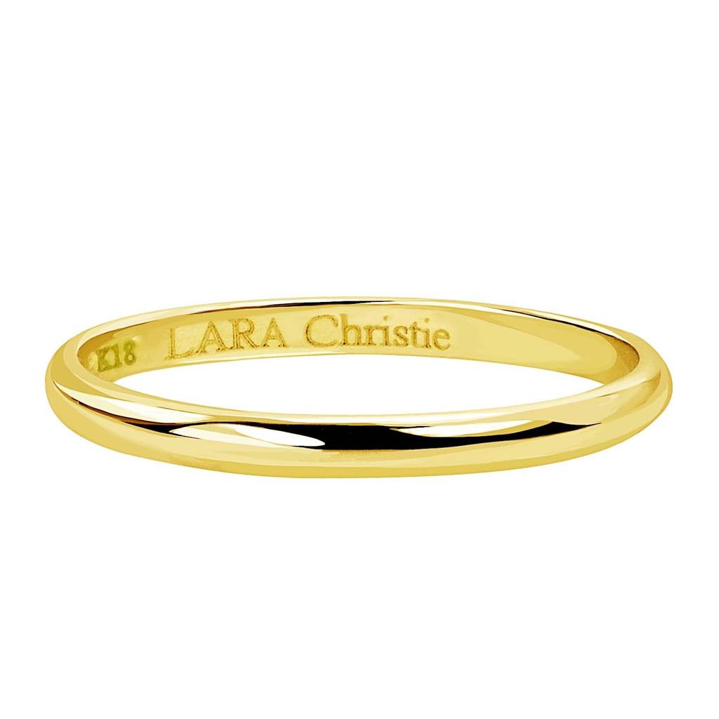 Gold Ring K18 Yellow Gold Round Design Wedding Ring 13 [Lara Christie] No. Lr106-0001-yg-13