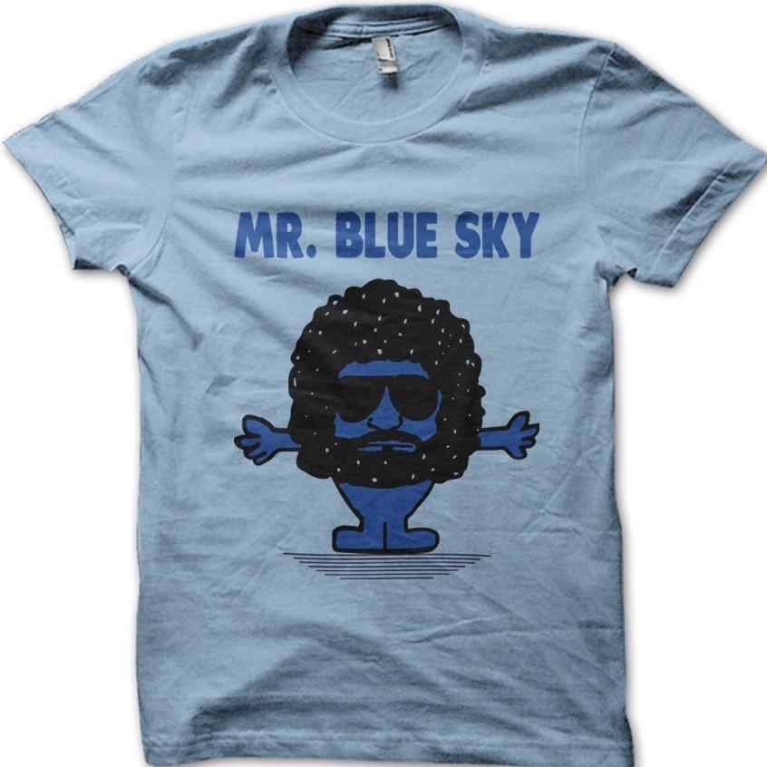 MR BLUE SKY inspired by JEFF LYNNE's ELO printed t-shirt 9113
