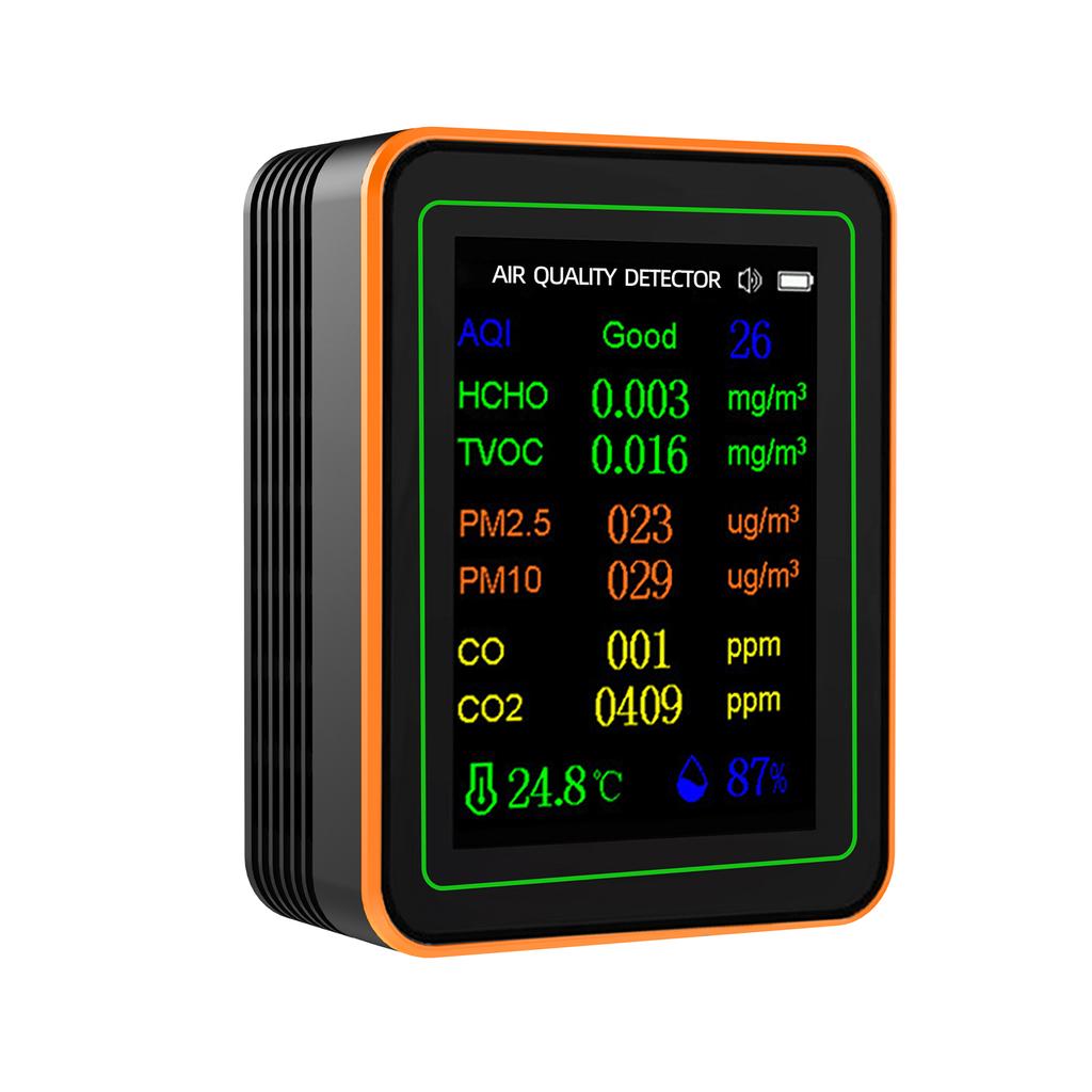 10 в 1 монитор качества воздуха PM2.5 PM10 CO CO2 TVOC HCHO AQI Температура Влажность и просмотр кривой