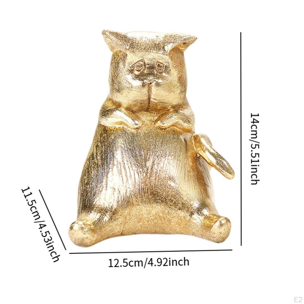 Статуэтка кошки Фигурка животного Декор Праздничное украшение Смоляная скульптура Настольное украшение для дома