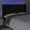Vidaxl Zagłówek Do Łóżka Z Led, Czarny, 163X16X118/128 Cm, Aksamit