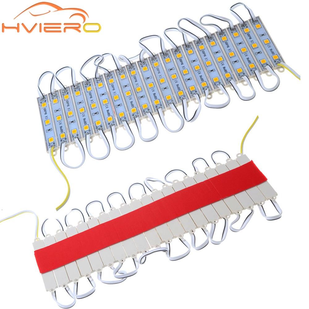 20X 5050 SMD 3LED модулей водонепроницаемые IP65 DC 12V свет белый зеленый красный синий теплый белый светодиодные фонари для объемных букв