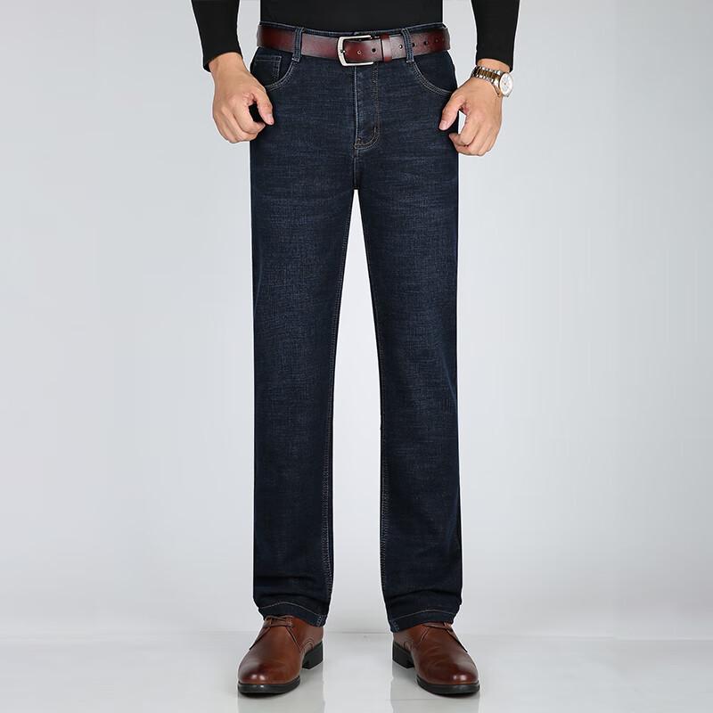 ROMON Мужские зимние джинсы прямого кроя на флисовой подкладке