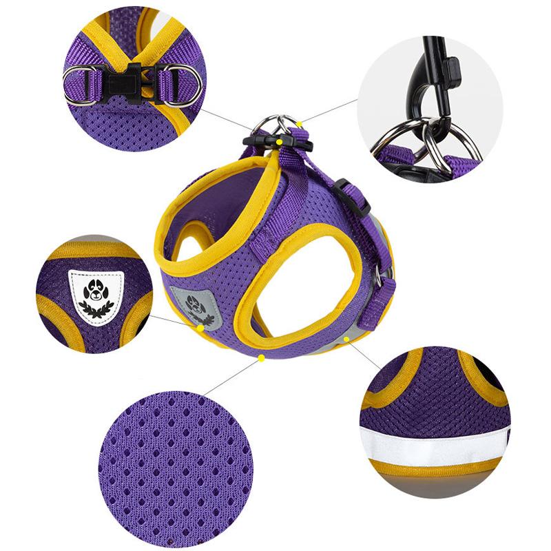 Dog Harness Vest Set for Small Medium Dog Harness Leash Puppy Cat Vest Harness Puppy Pet Kitten Leads Reflective Cats Collar