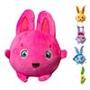 Birthday Gift Lightweight Excellent Safe Girls Boys Rainbow Embroidery Cartoon Rabbit Plush Pillow Doll Bunny Toy
