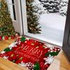 Christmas Themed Mat - Machine Washable - Living Room Coffee Table Mat, Bedroom, Entryway Doormat and Dining Kitchen, Bathroom,