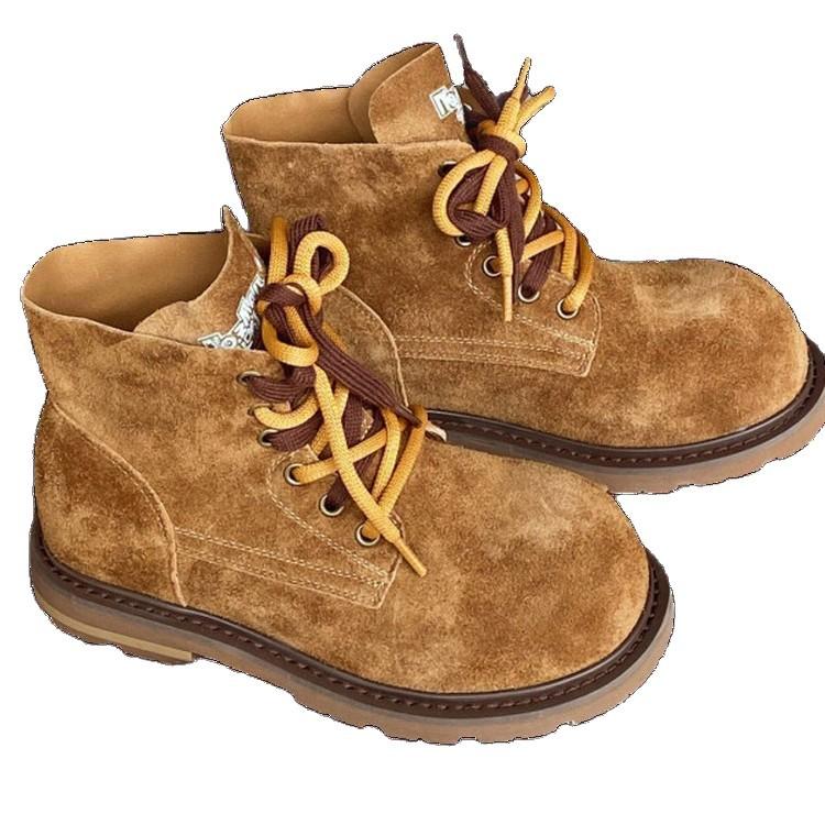 Outdoor Desert Martin Boots Women's Autumn British Style Short Boots Women's Thick-soled Heightening Travel and Leisure Skirt