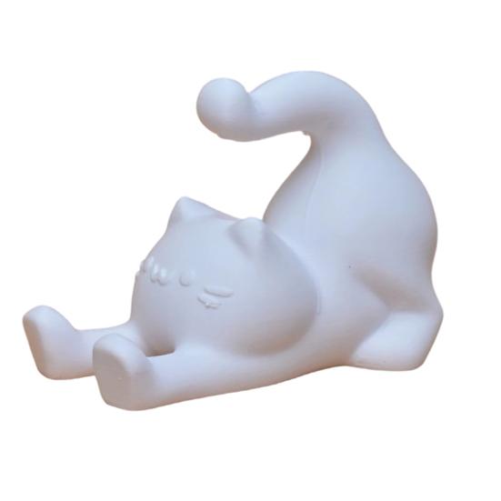 Yousheng Растягивающийся Кот Подставка для Телефона 3D Печатная Мультяшная Статуэтка Кота Подставка для Смартфона для Домашнего Офиса Настольный Декор