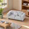 Small Decorative Couch Miniature Couch, Tiny 2-Seater Furniture Realistic Mini Loveseat Scale for 1/12 Doll Mansion Living Room