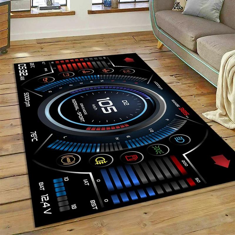 3D Экран управления машиной на приборной панели автомобиля Гоночный ковер-ковер для спальни, гостиной, дома, украшения дивана, детской игровой комнаты, напольный коврик
