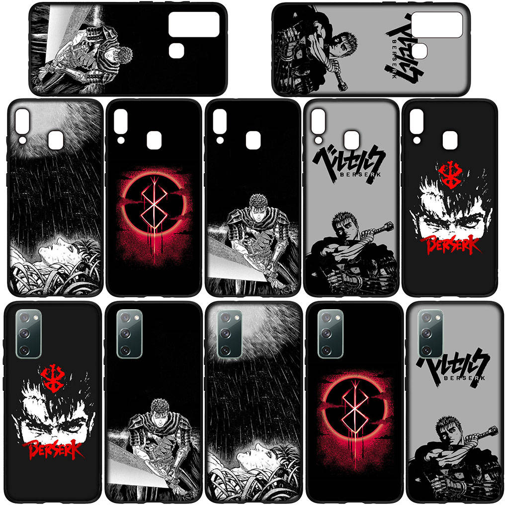 Чехол для телефона Samsung Galaxy S25 S24 S23 iPhone 16 15 Xiaomi Redmi Note 14 13 12 16E X 8 11 Pro Max OPPO Moto Huawei A05 A16 чехол с изображением аниме Berserk Guts
