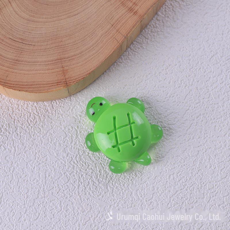 Светящаяся маленькая черепашка DIY брелок из смолы кулон ювелирные изделия аксессуар пара