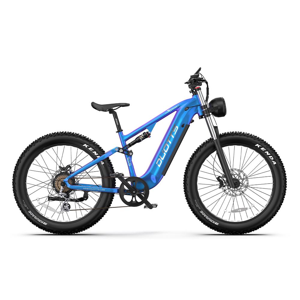 DUOTTS E26 electric bicycle, Samsung 48V 20Ah battery, full suspension system, 26-inch tires, maximum range 60-120 km.