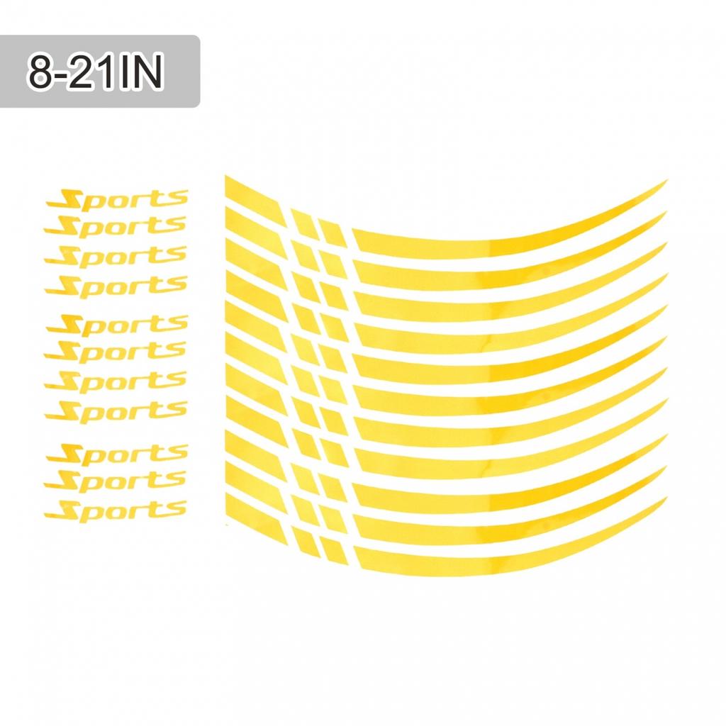 Комплект наклеек-полосок на обод мотоциклетного колеса, 12 штук для колес 18 21 дюйм