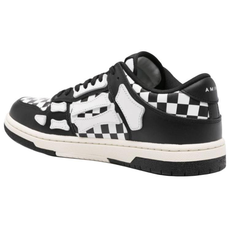 AMIRI Skel Top Low Checkered Black White Men's AMFOSR1032-099