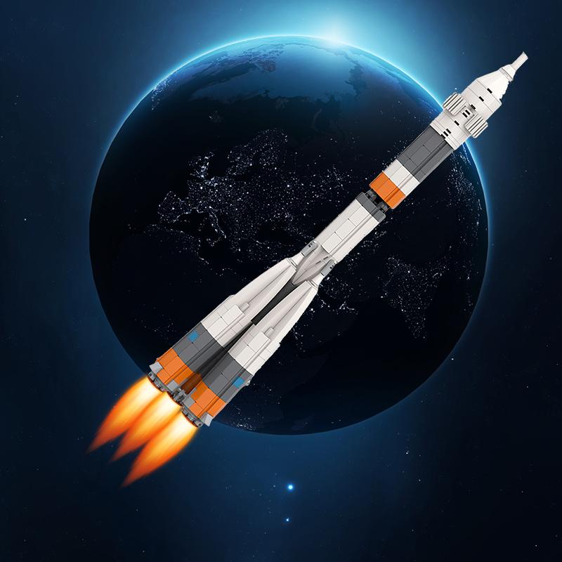 MOC Ultimate Soyuz Rocket Collection Строительные блоки Ракета-носитель Кирпич Juguetes Образовательные Игрушки