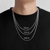 Men's Trendy Titanium Steel Snake Bone Chain Necklace - Versatile, Plain, and Stylish Clavicle Chain