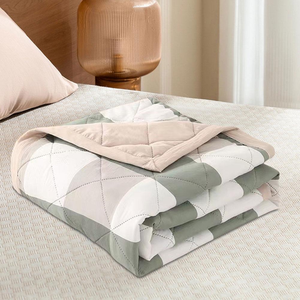 Washed Cotton Summer Blanket Air Condition Comforter Soft Air Conditioning Quilt Sweat Absorption Cooling Blanket for Bed Sofa
