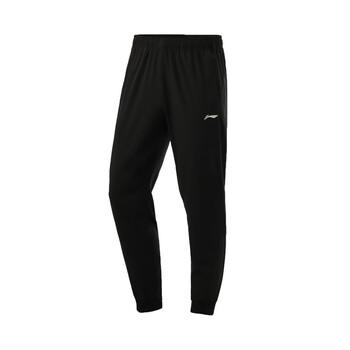 Мужские трикотажные спортивные штаны Li Ning, черные, тонкие, с манжетами, AYKU705-1