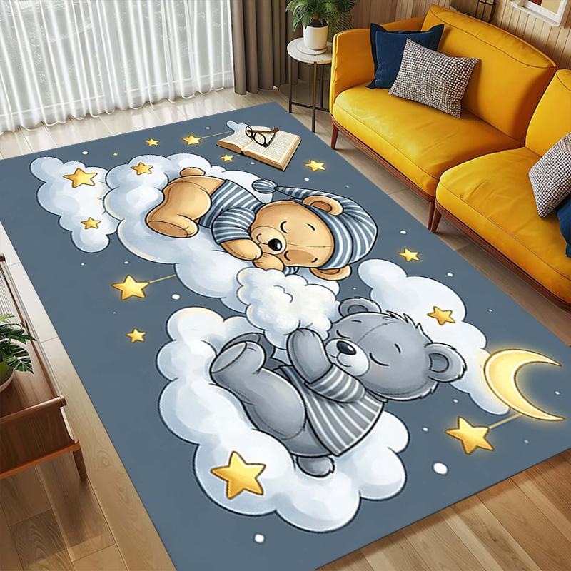 Teddy Bears Living Room Nonslip Area Rug Soft Carpet For Bedroom Game Playroom Sofa Office Home Decor Doormat Christmas Gift C929636
