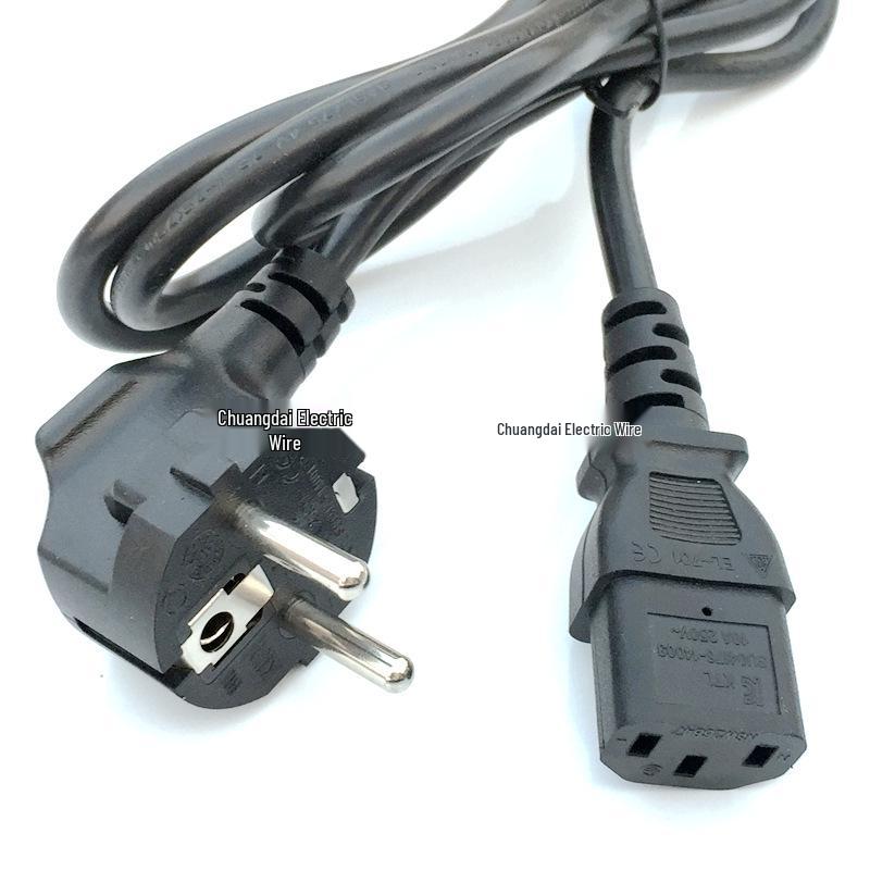 European Standard Two-Pin Power Cord with Figure-8 and C5 Connectors (CE Certified)