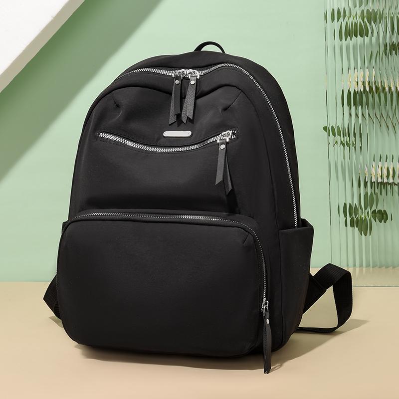 Women's Backpack Solid Color Student Schoolbag Travel Bag Commuter Large Capacity Backpack