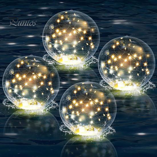 Плавающие солнечные светильники для бассейна, надувные светящиеся шары, плавающие водонепроницаемые светодиодные светильники с дистанционным управлением для крытого бассейна, декор для вечеринки на открытом воздухе