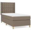 Maison Exclusive - Sommier à lattes de lit avec matelas Taupe 90x200 cm Tissu