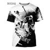 Fashion Beautiful Hockey Sports Men's T-shirts Short Sleeve 3D Printed Street Male Oversized Tops Man Clothing Casual Tees