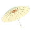 Ветрозащитный зонт с 16 спицами, защита от солнца, цветной гель, двойного назначения, большой, с имитацией деревянной ручки, складной, женский