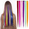 Women Synthetic Hair Long Straight Multi Colors Extension Hairpiece Party Wig