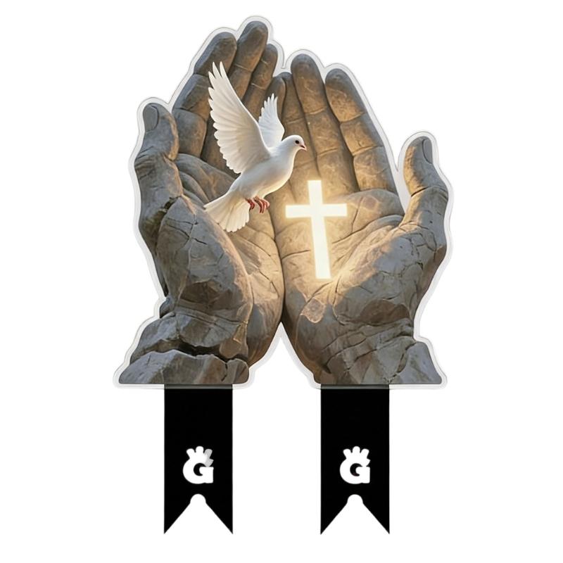 Durable Acrylic Cemetery Garden Decoration Stake Weather Resistant For Memorials Landscaping And Outdoor Ornaments Use