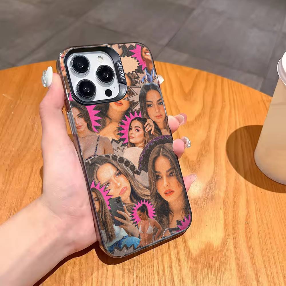 Горячий Чехол для телефона Addison Rae Для iPhone17,16,15,14,13,12,11,Pro,MAX Серый Матовый Силиконовый Черный Чехол